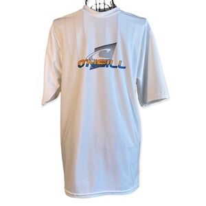 O'Neill 50+ UV Block Short-sleeved Rash Guard White Size Small